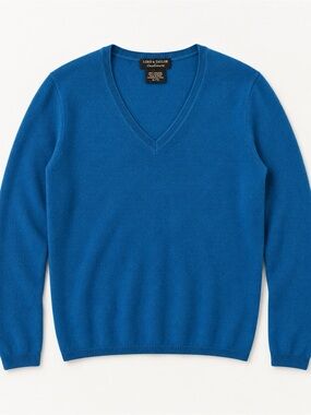 Lord & Taylor Women's V-Neck Sweater - Blue